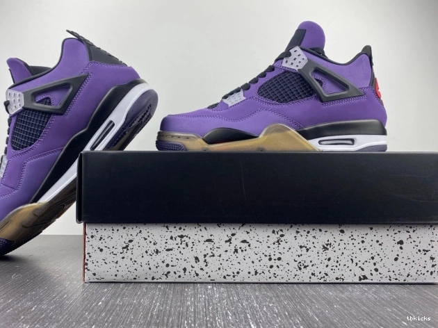 Rep TBK (Friends and Family) Retro LN4 766296 4 Purple Jordan Scott Travis 0706